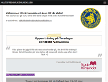 Tablet Screenshot of hultsfredbrukshundklubb.se